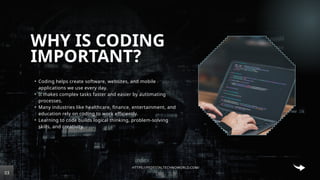 "Coding: Skills for Tomorrow’s World" | PPTX