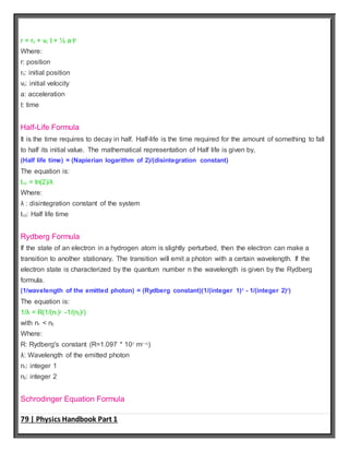 Physics R Hatformula Physics 200+ formulas and concepts | DOCX