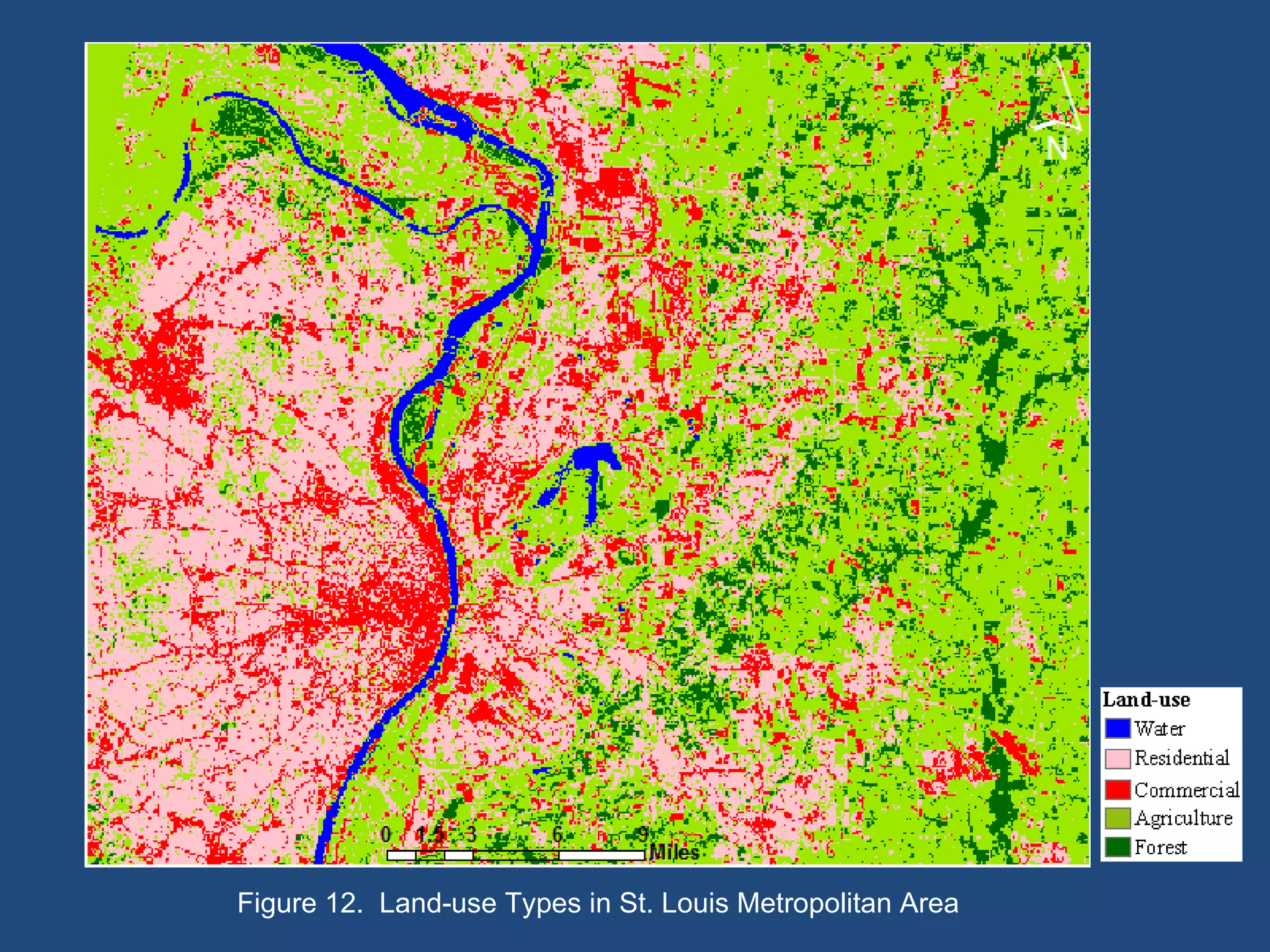 Figure 12.  Land-use Types in St. Louis Metropolitan Area 