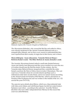 Kushitic Oromos' Ancestry in Ethiopia (: Ancient Sudan) & Semitic ...