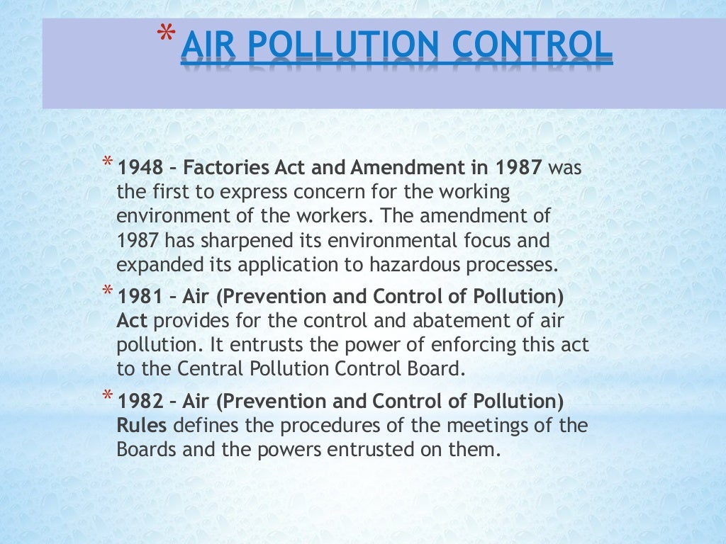 Air (Prevention and Control of Pollution)Act, 1981