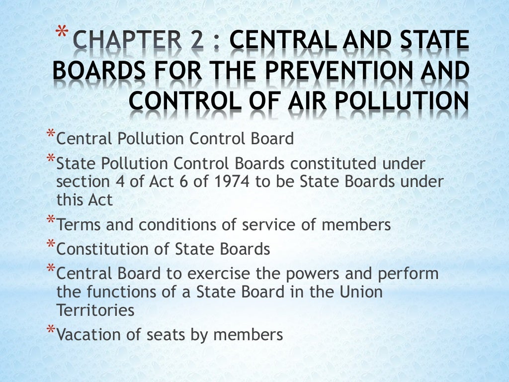 Air (Prevention and Control of Pollution)Act, 1981