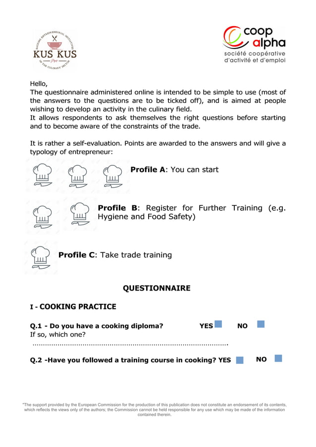 Kus Pro: Introduction - Positioning questionnaire | PDF