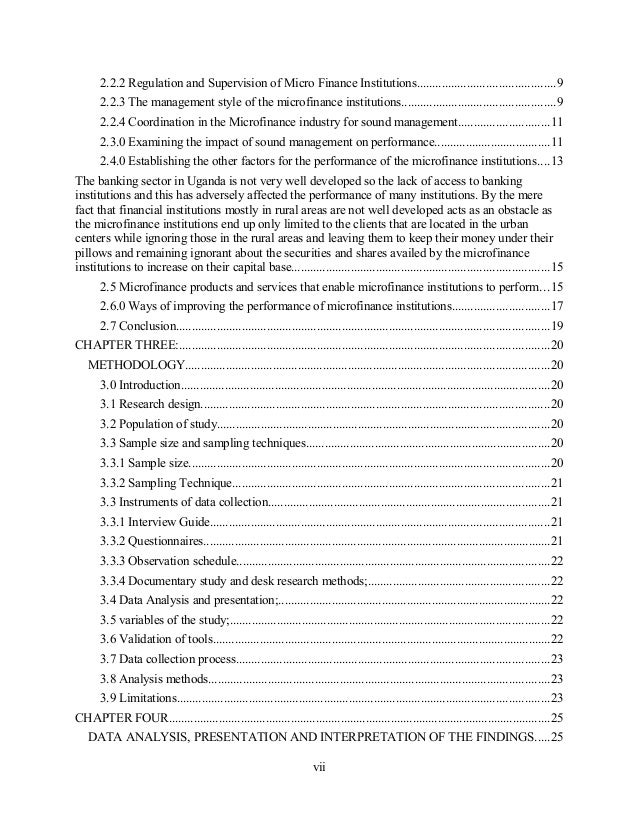 Review of related literature in microfinance