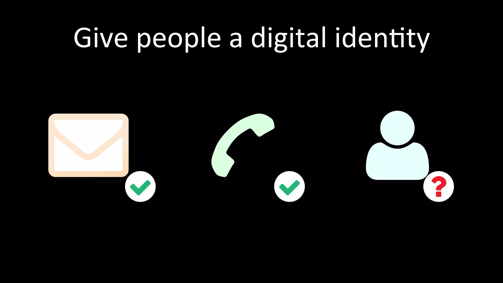 Give	
  people	
  a	
  digital	
  iden3ty	
  
 