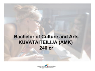 Bachelor of Culture and Arts KUVATAITEILIJA (AMK)  240 cr 