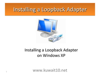 Installing a Loopback Adapter ,[object Object],www.kuwait10.net 
