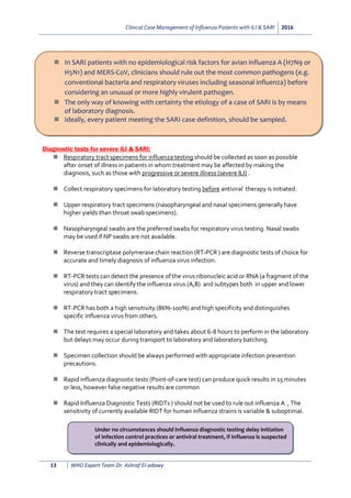 Kuwait influenza case management guidelines for 2nd flu workshop 2016
