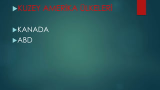 KUZEY AMERİKA ÜLKELERİ
KANADA
ABD
 