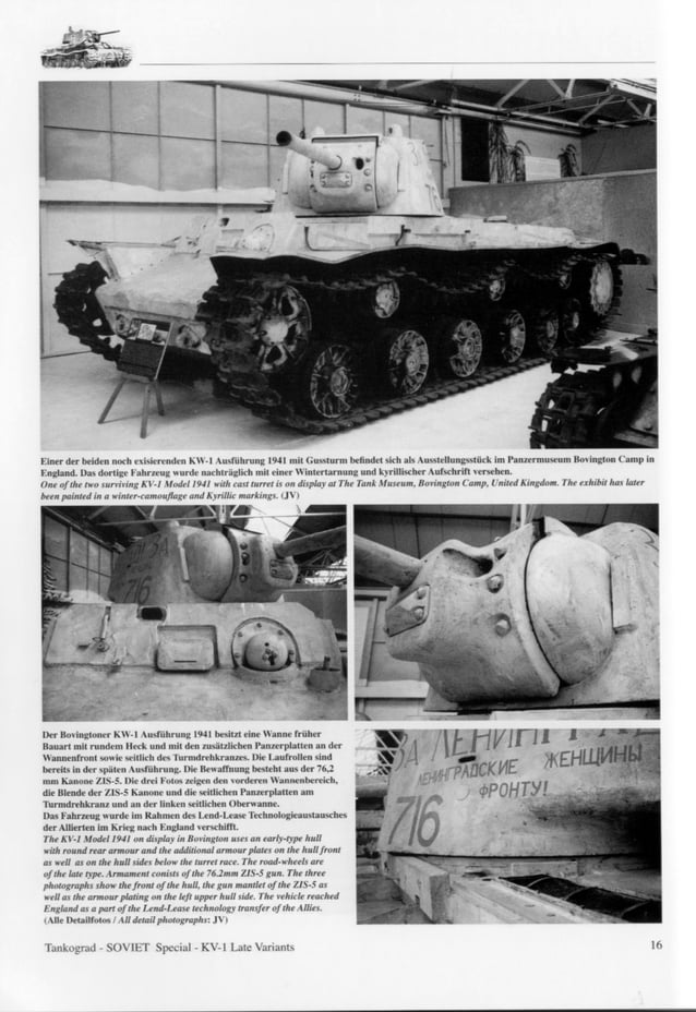 K V 1 Soviet Heavy Tank Of W W I I Late Variants | PDF
