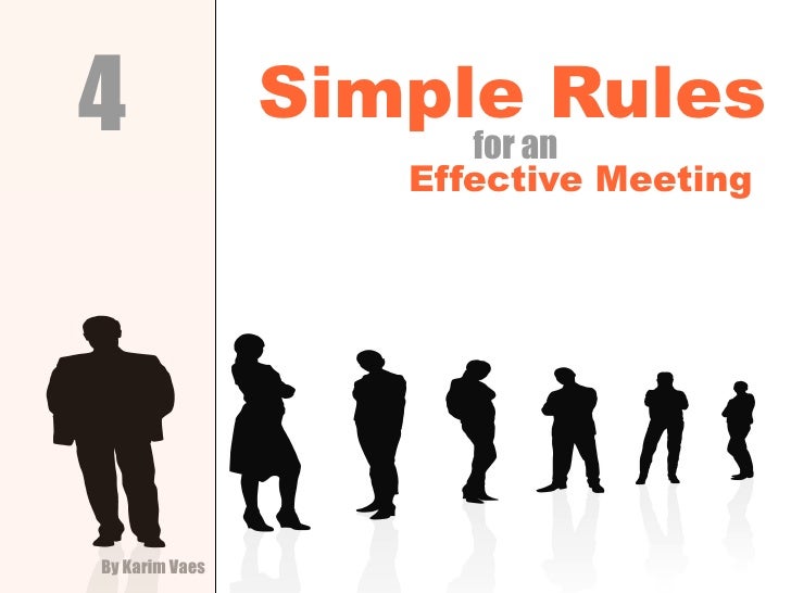 Four Simple Rules for an Effective Meeting Rules (kvaes.be)