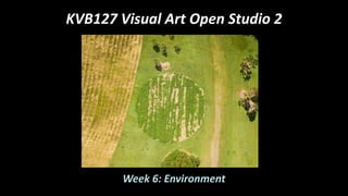 KVB127 Visual Art Open Studio 2
Week 6: Environment
 