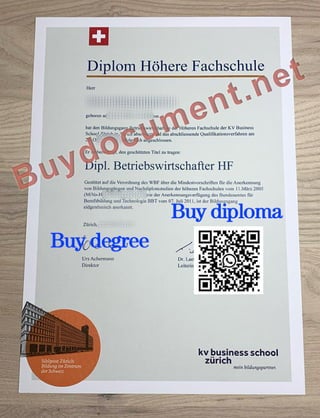 KV Business School Zürich diploma