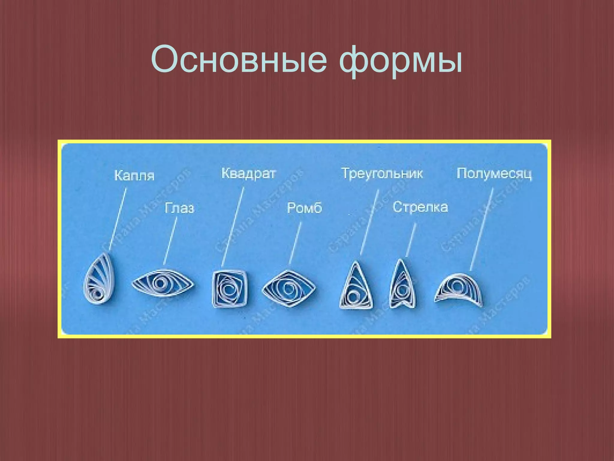 Основные формы
 