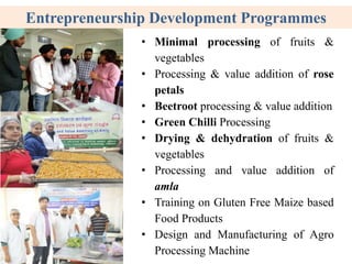• Sensitization Program on Agribusiness
Entrepreneurship Development through Agro
Processing at RESTI Ayali Khurd, Ludhian...