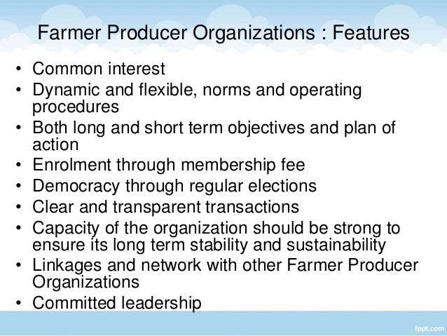 Opportunities For Farmer Producers Organizations In Tamil Nadu