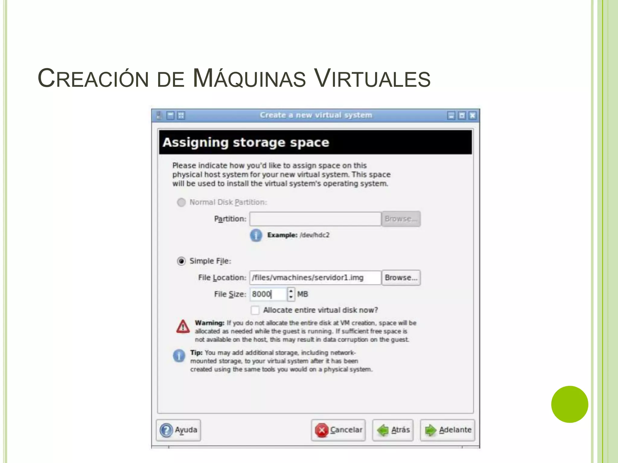 CREACIÓN DE MÁQUINAS VIRTUALES
 