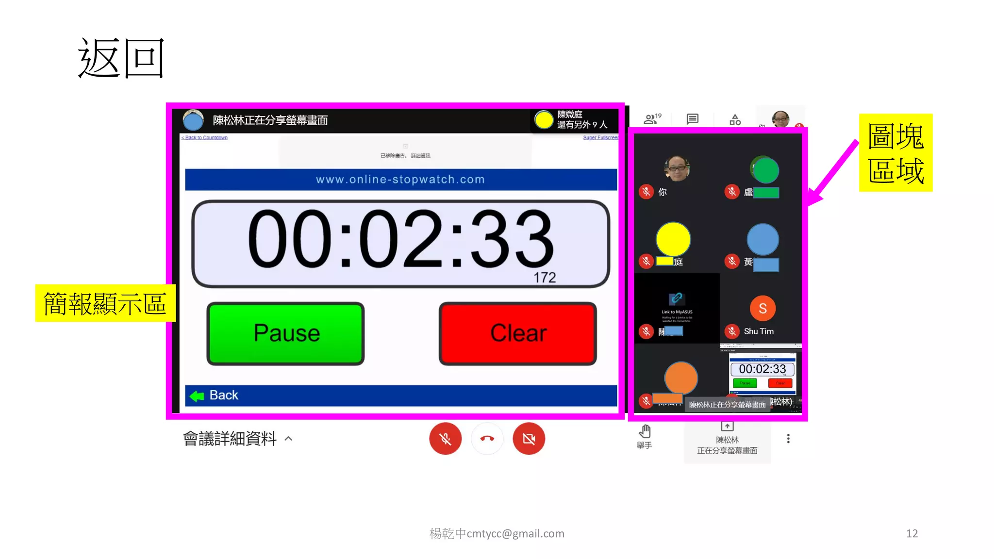 返回
楊乾中cmtycc@gmail.com 12
簡報顯示區
圖塊
區域
 