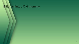 Bittu , chintu , X ki mummy
72
 
