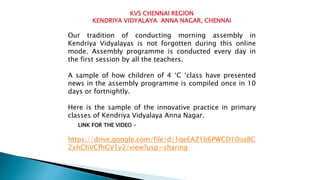 Innovative Practices KVS Chennai Region Slide 5