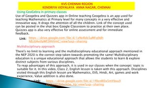 Innovative Practices KVS Chennai Region Slide 6