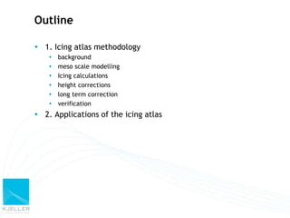 Outline

 1. Icing atlas methodology
       background
       meso scale modelling
       Icing calculations
       h...