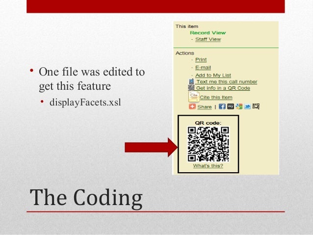 What’s This? Adding QR Codes to the Library Catalog