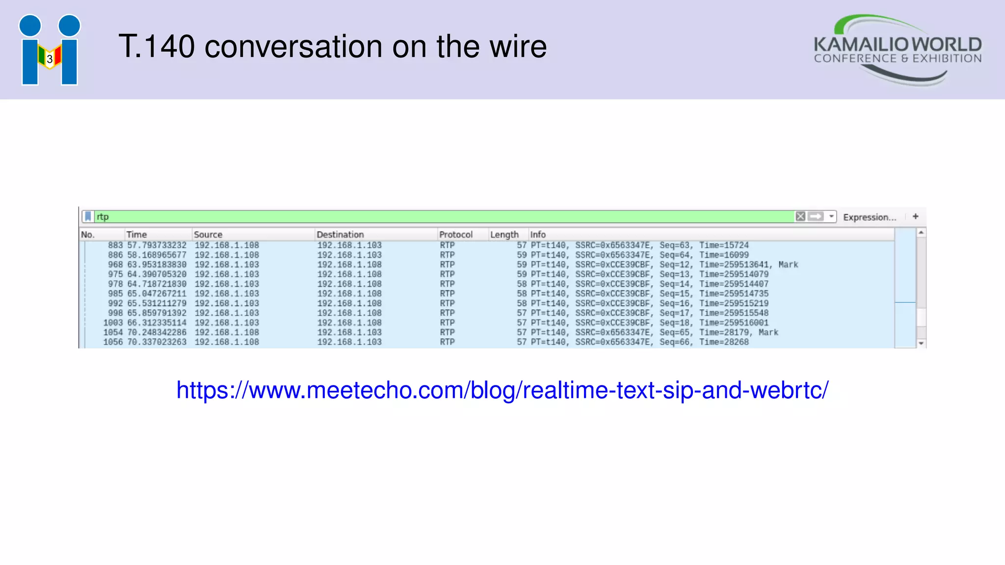 T.140 conversation on the wire
https://www.meetecho.com/blog/realtime-text-sip-and-webrtc/
 