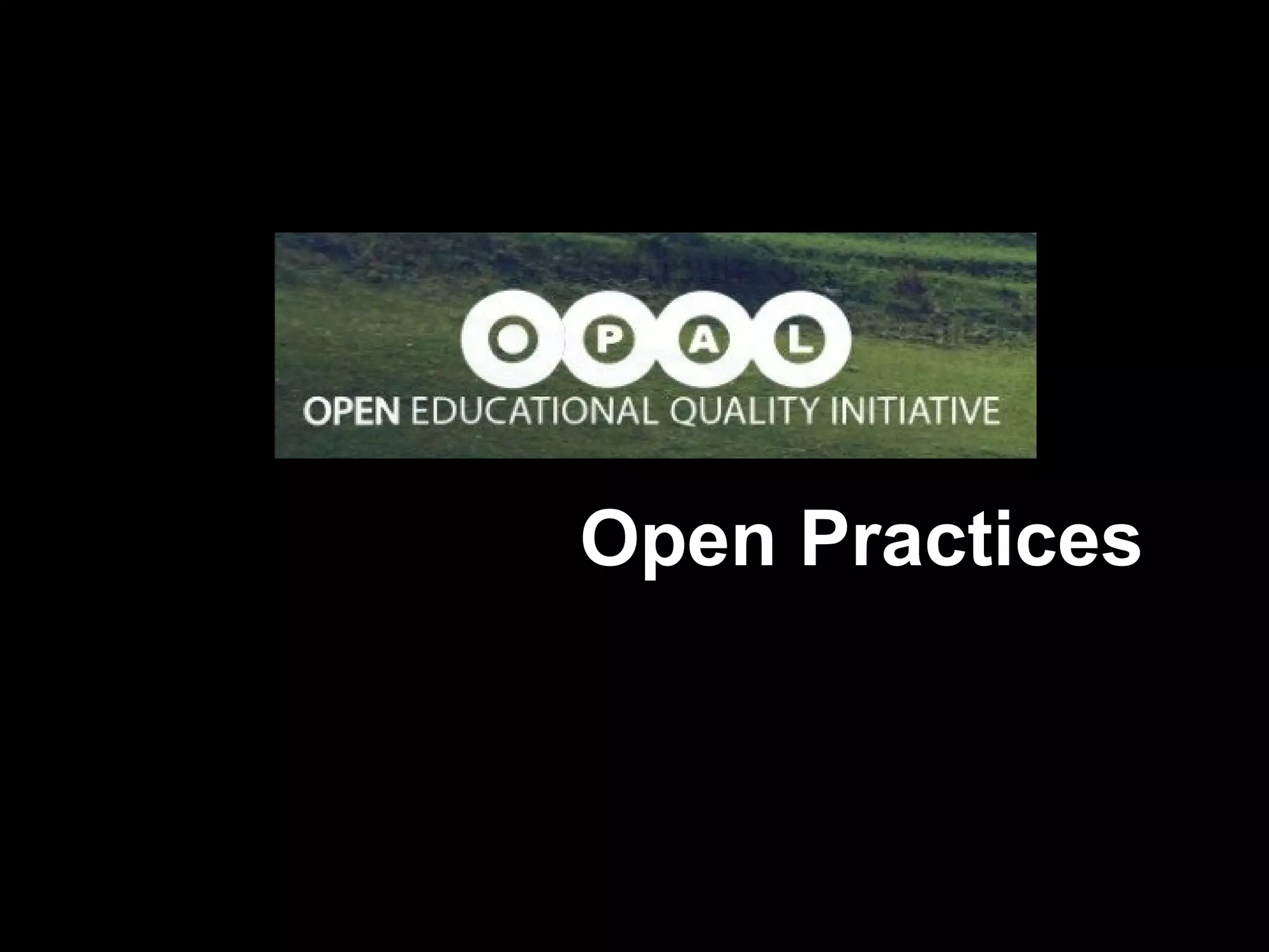 Open Practices
 