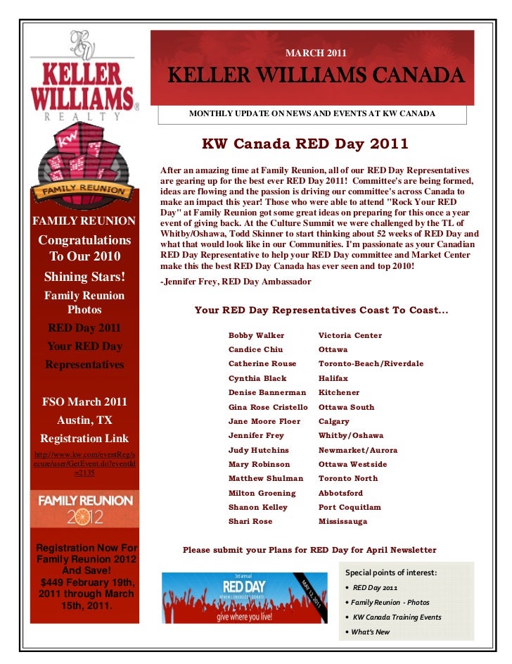 family reunion news letter