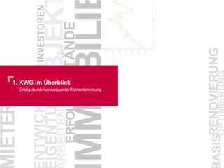 1. KWG im Überblick
Erfolg durch konsequente Wertentwicklung
 