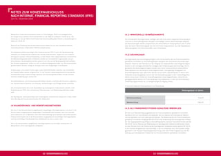 NOtes ZUm KONZerNabschLUss
Nach iNterNat. fiNaNciaL rePOrtiNg staNDarDs (ifrs)
zum 31. Dezember 2010




Wesentliche Unternehmenserwerbe haben im Geschäftsjahr 2010 nicht stattgefunden.               (4.1) immaterieLLe VermÖgeNsWerte
Der Erwerb eines weiteren Kommanditanteils an der KWG Grundbesitz I GmbH & Co. KG,
Hamburg, im Januar 2010 (10,9 Prozent des Kommanditkapitals) führte zu Auszahlungen in         Die immateriellen Vermögenswerte verfügen alle über eine zeitlich begrenzte Nutzungsdauer
Höhe von TEUR 29.                                                                              und sind zu Anschaffungskosten abzüglich planmäßiger linearer Abschreibungen bewertet.
                                                                                               Die Abschreibungen werden entsprechend der wirtschaftlichen Nutzungsdauer über 3 Jahre
Basis für die Erstellung des Konzernabschlusses bilden die aus den handelsrechtlichen          bzw. mit einem Abschreibungssatz von 33 1/3 Prozent vorgenommen. Aus der Kapitalkonso-
Jahresabschlüssen entwickelten IFRS-Einzelabschlüsse.                                          lidierung ergaben sich keine Geschäfts- oder Firmenwerte.

Die Kapitalkonsolidierung erfolgt unter Anwendung des IFRS 3 nach der Neubewertungs-
methode zum Zeitpunkt des Erwerbs des Tochterunternehmens. Ergibt sich zum Erwerbs-            (4.2) sachaNLageN
stichtag ein passiver Unterschiedsbetrag, so wird dieser sofort ergebniswirksam vereinnahmt.
Auf Minderheitsgesellschafter entfallende Anteile am konsolidierten Eigenkapital und am        Vermögenswerte des Sachanlagevermögens sind mit Ausnahme der als Finanzinvestitionen
konsolidierten Jahresergebnis werden getrennt von den auf die Muttergesellschaft entfallen-    gehaltenen Immobilien zu Anschaffungskosten abzüglich der kumulierten Abschreibungen
den Anteile ausgewiesen. Sofern es sich um Minderheitsgesellschafter von Personenhandels-      bewertet. Gewinne oder Verluste aus dem Abgang von Gegenständen des Anlagevermögens
gesellschaften handelt, erfolgt ein Ausweis unter dem langfristigen Fremdkapital.              werden in den sonstigen betrieblichen Erträgen oder Aufwendungen berücksichtigt. Vermö-
                                                                                               genswerte des Sachanlagevermögens werden über deren voraussichtliche wirtschaftliche
Ausleihungen und andere Forderungen sowie Verbindlichkeiten zwischen den konsolidier-          Nutzungsdauer pro rata temporis linear abgeschrieben. Geringwertige Anlagegüter mit
ten Gesellschaften werden aufgerechnet. In der Konzern-Gesamtergebnisrechnung werden           Anschaffungskosten über netto EUR 150,00 und bis EUR 1.000,00 werden in einem Sam-
Umsatzerlöse sowie andere Erträge zwischen den Konzerngesellschaften mit den entspre-          melposten zusammengefasst und im Jahr der Anschaffung sowie in den 4 darauffolgenden
chenden Aufwendungen verrechnet.                                                               Jahren mit je einem Fünftel der Anschaffungskosten linear abgeschrieben. Diese Vermö-
                                                                                               gensgegenstände werden am Ende desjenigen Geschäftsjahres, in dem der Sammelposten
Schuldverhältnisse und Eventualverbindlichkeiten werden innerhalb des Konzerns aufgerech-      vollständig abgeschrieben ist, im Anlagenspiegel als Abgang erfasst.
net. Konzerninterne Gewinne und Verluste, Aufwendungen und Erträge werden eliminiert.
                                                                                               Es kommen folgende Nutzungsdauern zur Anwendung:
Die Jahresabschlüsse der in die Konsolidierung einbezogenen Unternehmen werden unter
Anwendung der IFRS nach einheitlichen Bilanzierungs- und Bewertungsmethoden aufge-                                                                                             Nutzungsdauer in Jahren
stellt.

Der Stichtag der Jahresabschlüsse der einbezogenen Unternehmen entspricht in allen Fällen
                                                                                                 betriebsausstattung                                                                            6 bis 8
dem Stichtag des Konzernabschlusses (31. Dezember).

                                                                                                 büroeinrichtung                                                                               3 bis 23
(4) biLaNZierUNgs- UND beWertUNgsmethODeN
                                                                                               (4.3) aLs fiNaNZiNVestitiONeN gehaLteNe immObiLieN
Von den in der Konzernbilanz ausgewiesenen langfristigen Vermögenswerten und dem in der
Konzernbilanz ausgewiesenen langfristigen Fremdkapital wird erwartet, dass sie innerhalb       Bei den zum Bilanzstichtag ausgewiesenen als Finanzinvestitionen gehaltenen Immobilien
eines Zeitraums von 12 Monaten nach dem Bilanzstichtag nicht realisiert oder erfüllt werden.   handelt es sich um Grundstücke und Gebäude, die zum Zwecke der Erzielung von Mietein-
Entsprechend haben die in der Konzernbilanz ausgewiesenen kurzfristigen Vermögenswerte         nahmen gehalten und nicht selbst genutzt werden. Die Bewertung der als Finanzinvestitionen
und das kurzfristige Fremdkapital eine Restlaufzeit von bis zu einem Jahr.                     gehaltenen Immobilien erfolgt gemäß IAS 40.33 unter Anwendung des beizulegenden Zeitwer-
                                                                                               tes. Die Zugangsbewertung erfolgt zu Anschaffungskosten inklusive Transaktionskosten gemäß
Die in der Konzernbilanz aufgeführten Vermögenswerte und Schulden entsprechen im               IAS 40.20. Die im Rahmen der Bewertung zum beizulegenden Zeitwert entstehenden Gewin-
Wesentlichen ihren beizulegenden Zeitwerten.                                                   ne oder Verluste durch die Änderung des beizulegenden Zeitwertes werden gemäß IAS 40.35
                                                                                               in der Periode erfolgswirksam berücksichtigt, in der sie entstanden sind. Der Ausweis erfolgt
                                                                                               gesondert in der Konzern-Gesamtergebnisrechnung unter dem Posten Ergebnis aus der Be-
                                                                                               wertung zum beizulegenden Zeitwert der als Finanzinvestitionen gehaltenen Immobilien.




                                            62 KONZerNabschLUss                                                                       63 KONZerNabschLUss
 