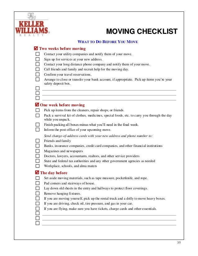 moving to another state checklist