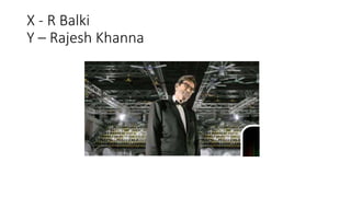 X - R Balki
Y – Rajesh Khanna
 