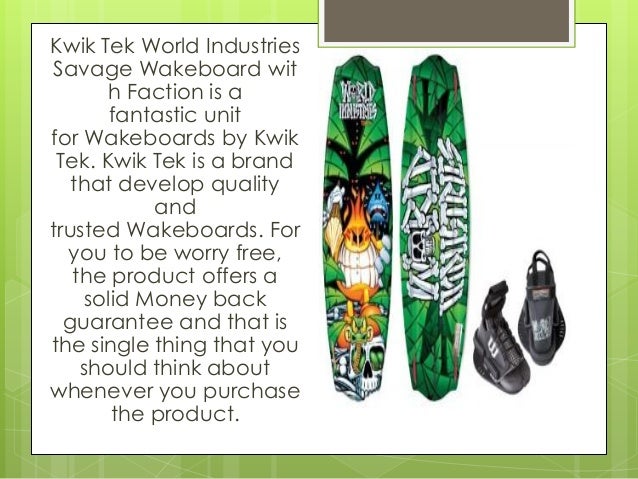 Kwik Tek World Industries Charge Wakeskate