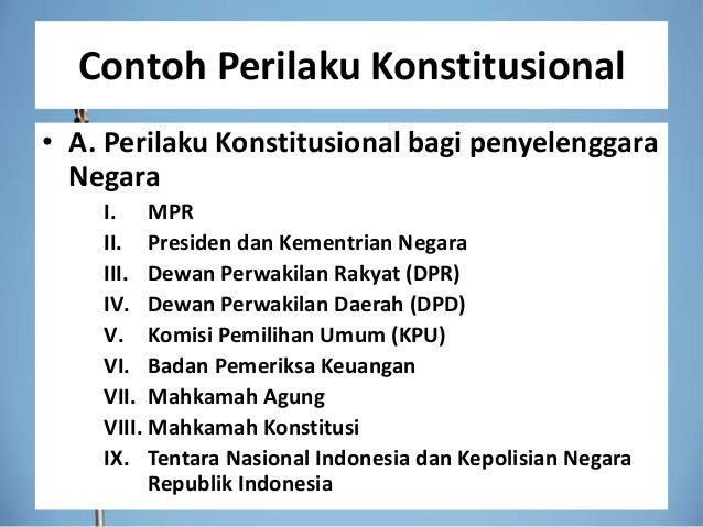 Hak, Kewajiban Dan Perilaku Dalam Konstitusi
