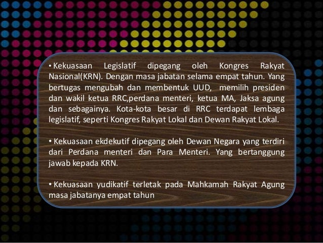 Kekuasaan legislatif dipegang oleh