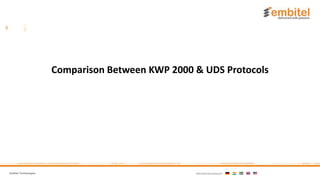 Embitel Technologies International presence:
Comparison Between KWP 2000 & UDS Protocols
 