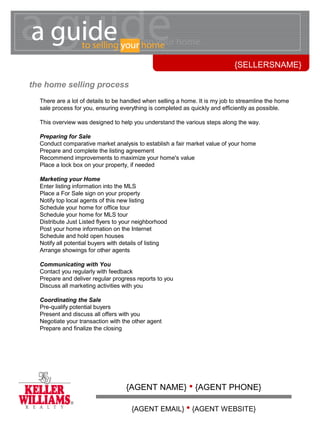 Keller Williams Pre-Listing FSBO Presentation | PPT