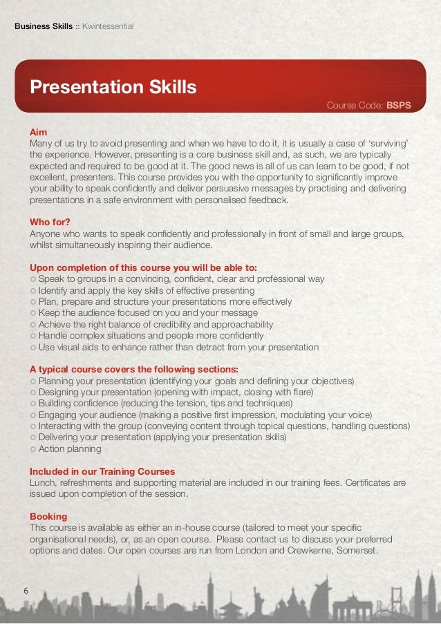 presentation training course