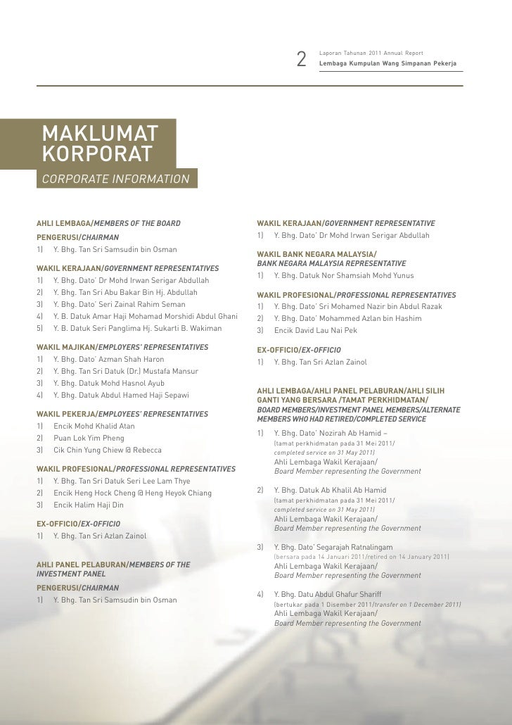 Laporan Tahunan Kwsp 2012