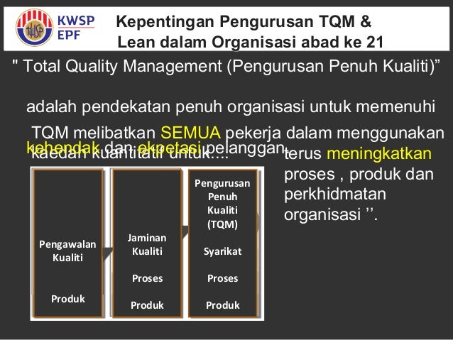 Kepentingan Pengurusan TQM dan Lean dalam Organisasi abad ke21