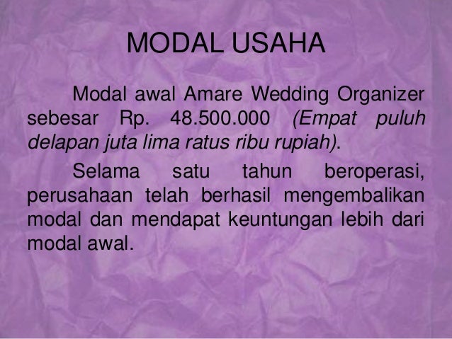 Contoh Proposal Usaha Permohonan Dana