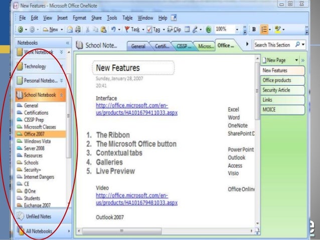 ms office onenote