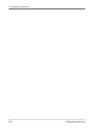 5.1 Programación opcional
422 Programación opcional
 