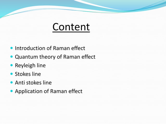 Quantum Theory of Raman effect | PPTX | Physics | Science