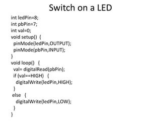 Led Pinmode push button with led matrix | PPTX