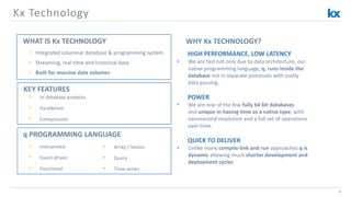 "An introduction to Kx Technology - a Big Data solution", Kyra Coyne ...