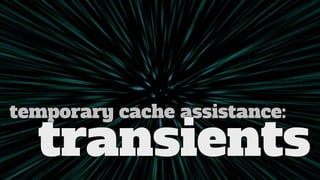 temporary cache assistance:
transients
 