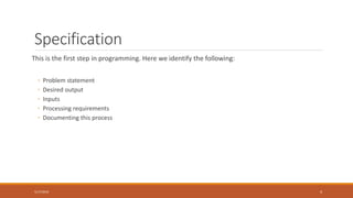 Programming Steps | PPTX